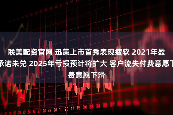 联美配资官网 迅策上市首秀表现疲软 2021年盈利承诺未兑 2025年亏损预计将扩大 客户流失付费意愿下滑